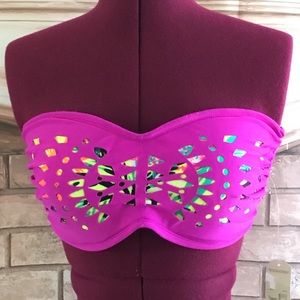 NWT Arizona Very Fushia Strapless Swim Top Sz. XL